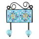 Turquoise Floral Ceramic Tiles Hook